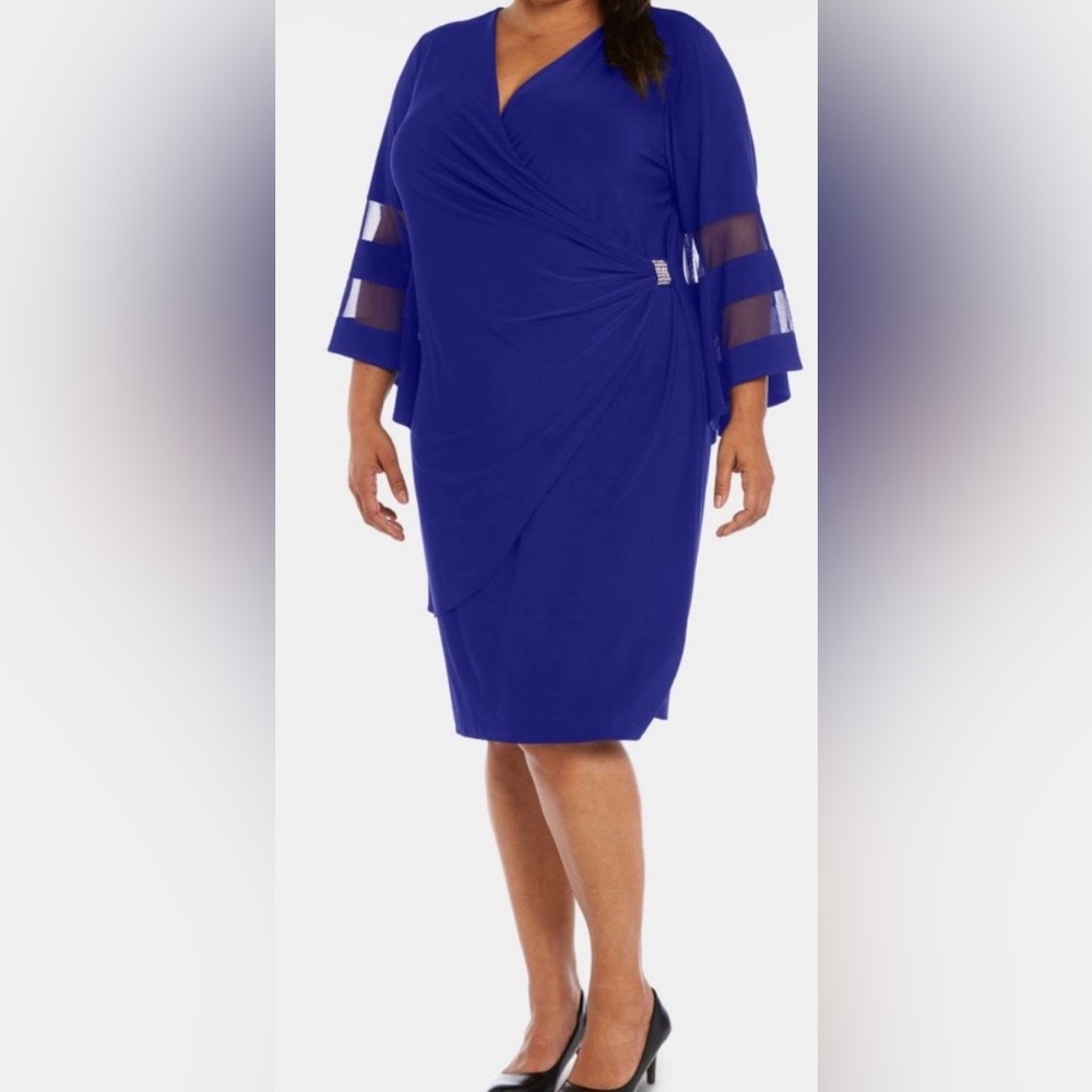 R & M Richards Blue Midi Dress. Women’s Size 18W